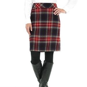 L.L. Bean Andover Plaid Skirt